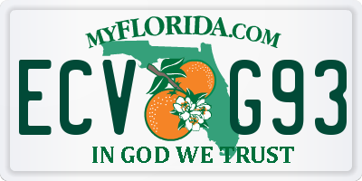 FL license plate ECVG93