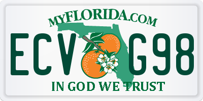 FL license plate ECVG98