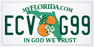 FL license plate ECVG99