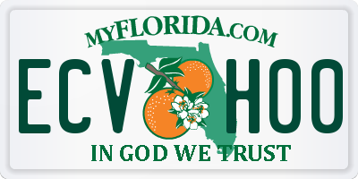 FL license plate ECVH00