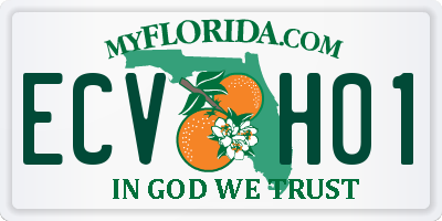FL license plate ECVH01