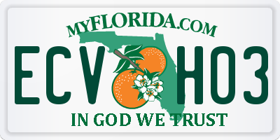 FL license plate ECVH03