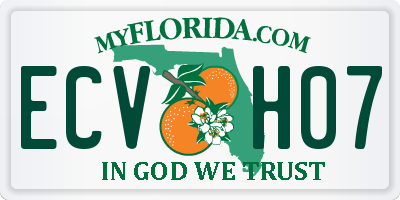 FL license plate ECVH07