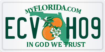 FL license plate ECVH09