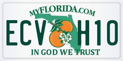 FL license plate ECVH10