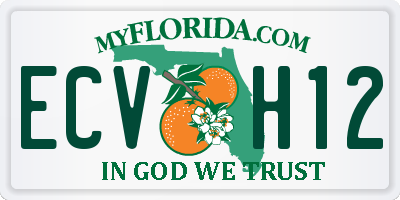 FL license plate ECVH12