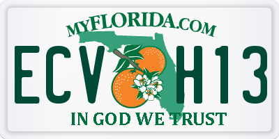 FL license plate ECVH13