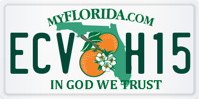 FL license plate ECVH15