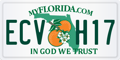 FL license plate ECVH17