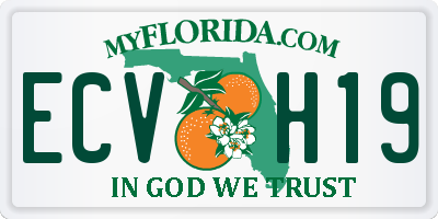 FL license plate ECVH19