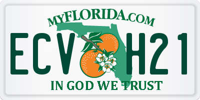 FL license plate ECVH21
