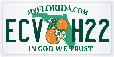 FL license plate ECVH22