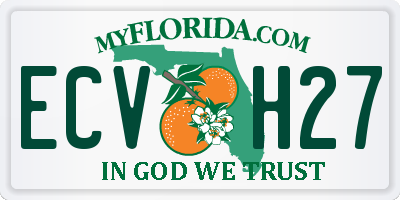 FL license plate ECVH27