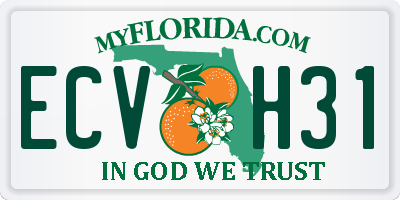 FL license plate ECVH31
