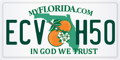FL license plate ECVH50