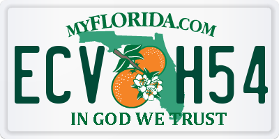 FL license plate ECVH54