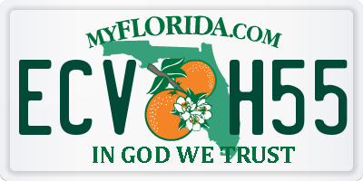 FL license plate ECVH55