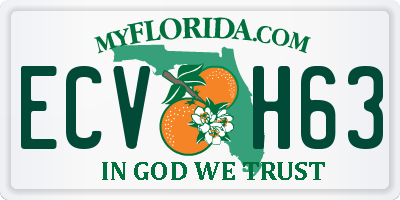 FL license plate ECVH63