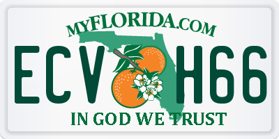 FL license plate ECVH66