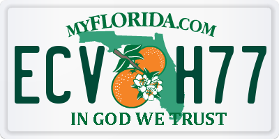 FL license plate ECVH77