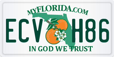 FL license plate ECVH86