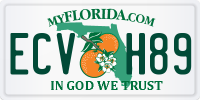 FL license plate ECVH89
