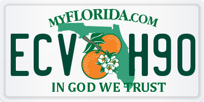 FL license plate ECVH90