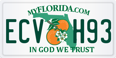 FL license plate ECVH93