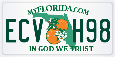 FL license plate ECVH98