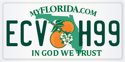 FL license plate ECVH99