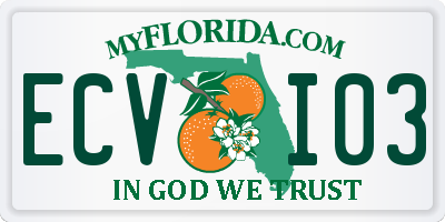 FL license plate ECVI03