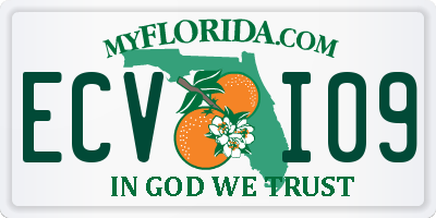 FL license plate ECVI09