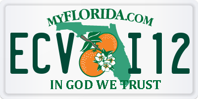 FL license plate ECVI12