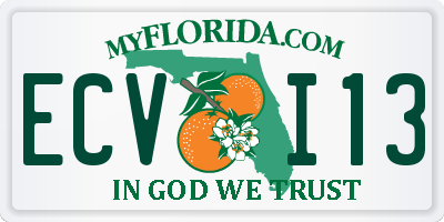 FL license plate ECVI13
