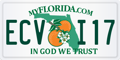 FL license plate ECVI17