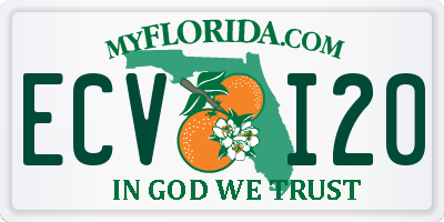 FL license plate ECVI20