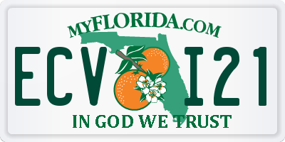 FL license plate ECVI21
