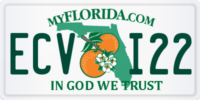 FL license plate ECVI22