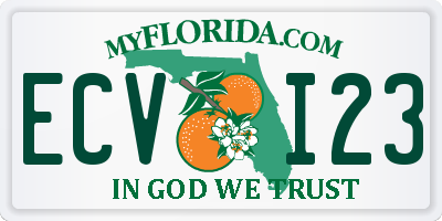 FL license plate ECVI23