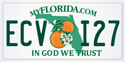 FL license plate ECVI27