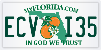 FL license plate ECVI35