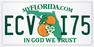FL license plate ECVI75