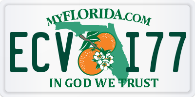 FL license plate ECVI77