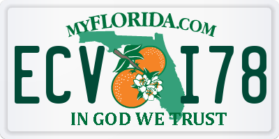 FL license plate ECVI78