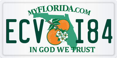 FL license plate ECVI84