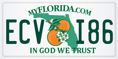 FL license plate ECVI86