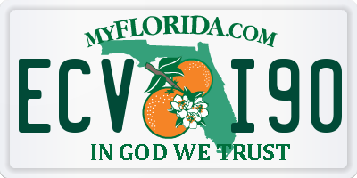 FL license plate ECVI90