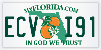 FL license plate ECVI91