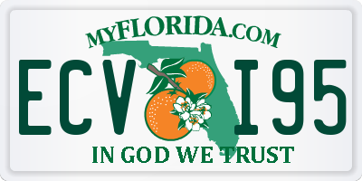 FL license plate ECVI95