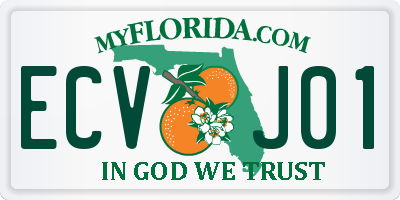 FL license plate ECVJ01
